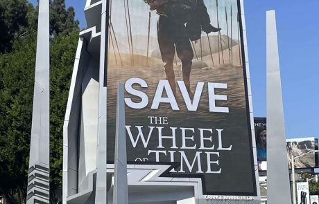 Save the Wheel of Time billboard in West Hollywood